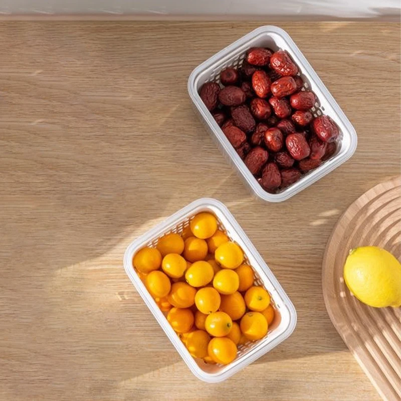 Food Storage Refrigerator - Refrigerator Storage Box, Drainage Preservation Box,