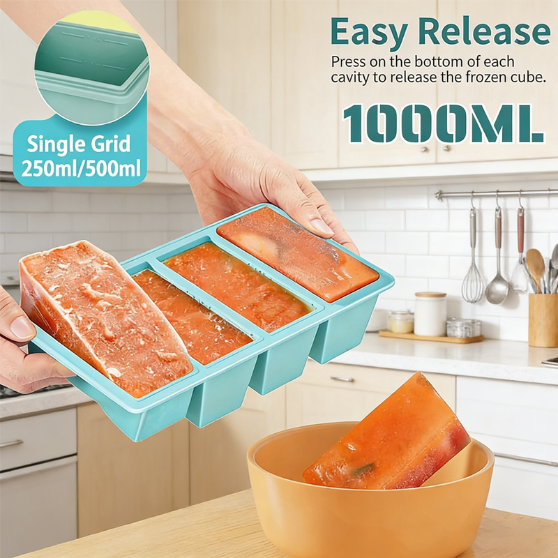 Xxl Food Storage Container - Silicone Ice Tray Mold 250ml 500ml