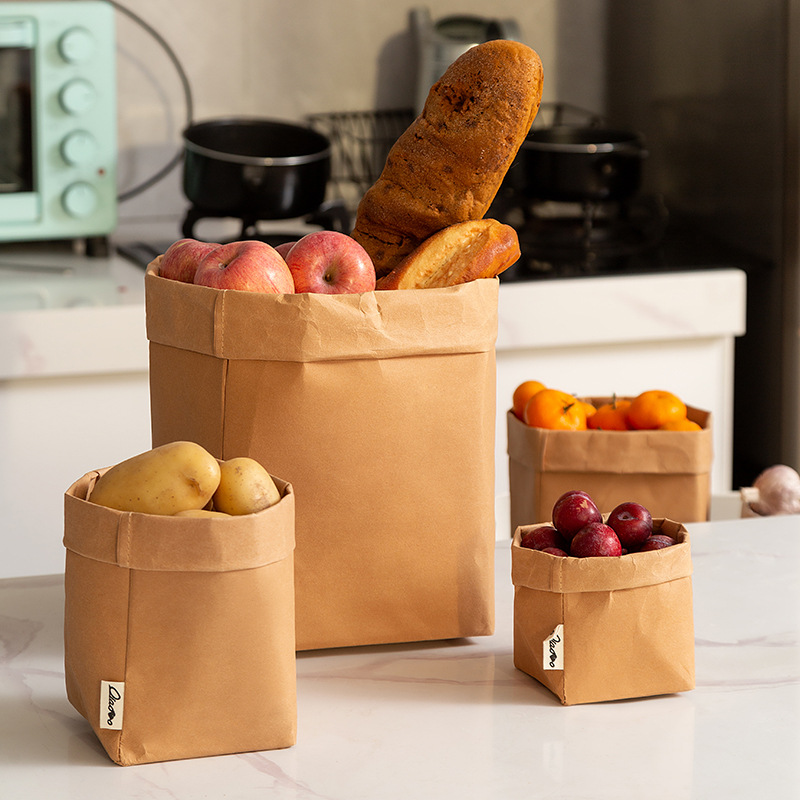 Food Storage Plant - Kraft Paper Bag Washable Paper Storage
