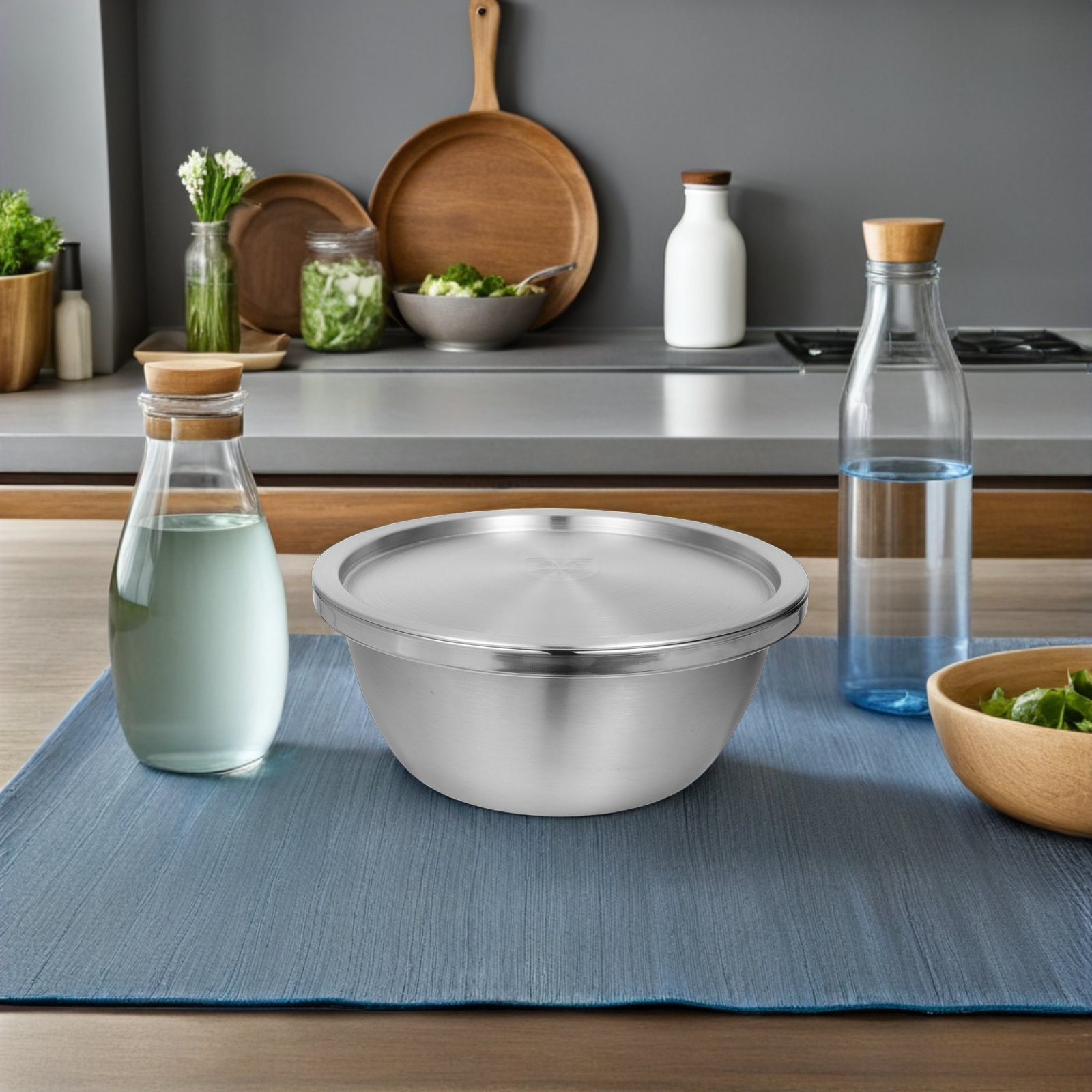 Food Storage Bowls - 1Set Stainless Steel Mixing Bowl Heavy