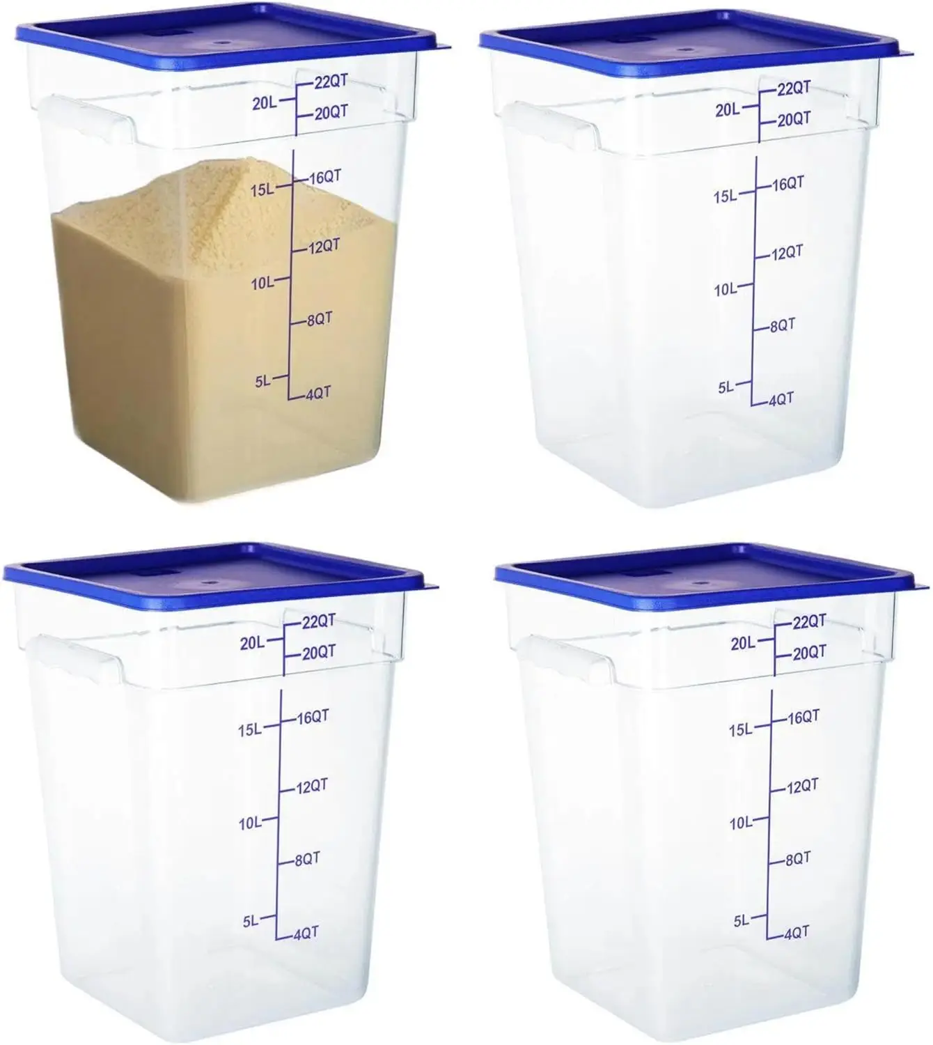Food Storage 4 Quart - 4 Pack Food Storage Containers, 22
