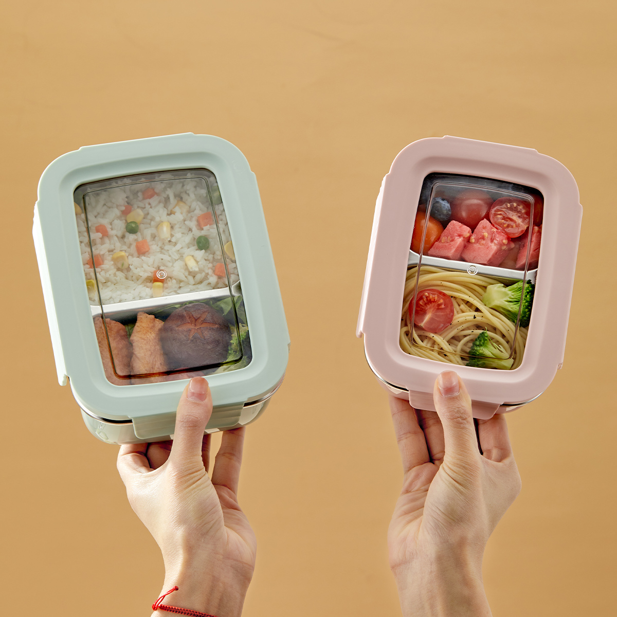 Food Storage Hot - Microwave 304 Stainless Steel Compartment Lunch