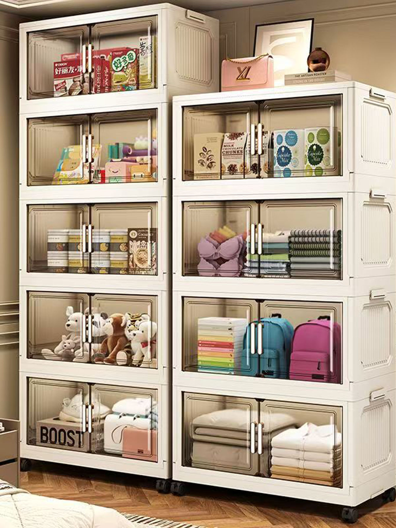 Food Storage In Room - Storage Cabinet Folding Storage Box Home