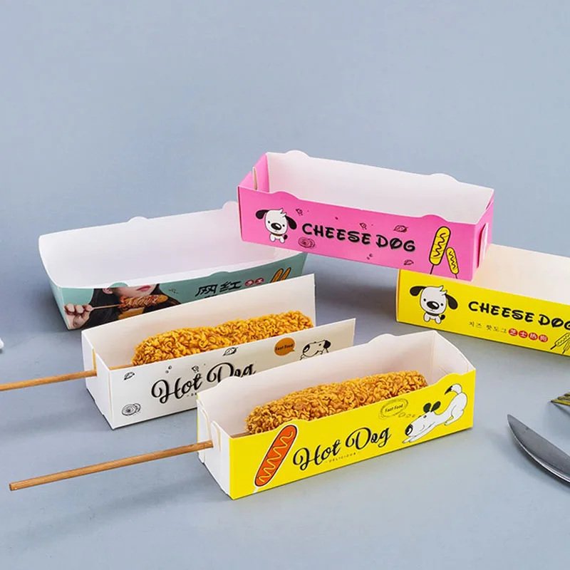 Food Storage Hot - 100pcs Hot Dog Packaging Box Paper