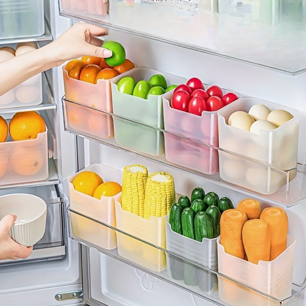 Food Storage Refrigerator - 6Pcs Clear Refrigerator Storage Bins with