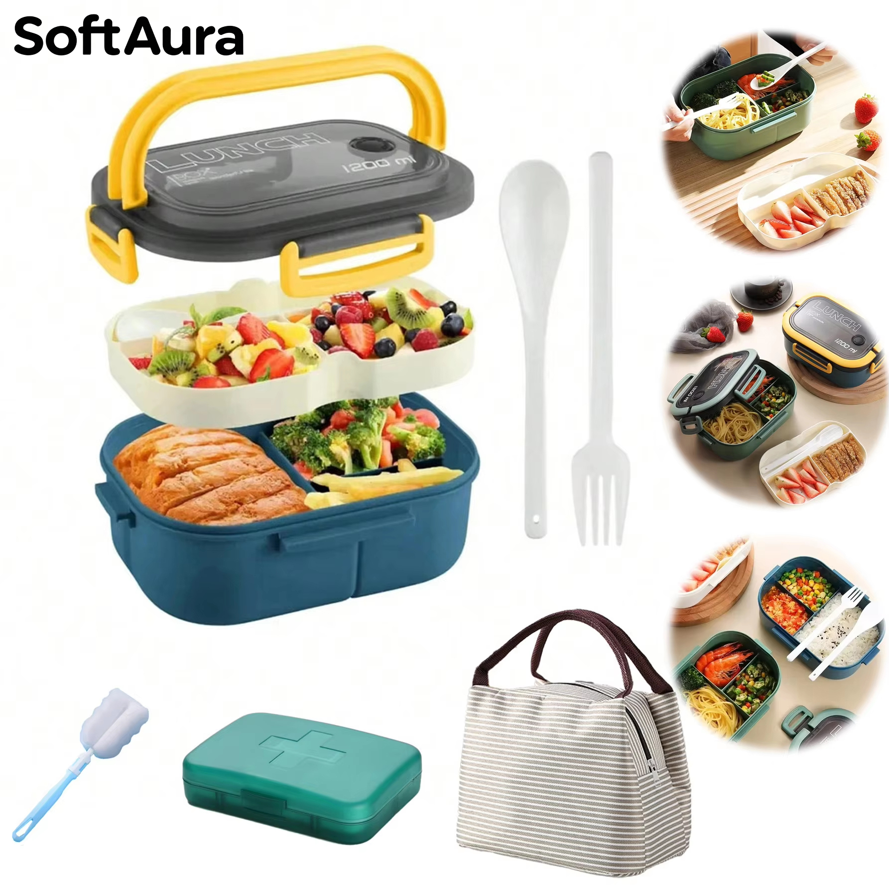 Food Storage Camping - SoftAura Cute Lunch Box For Kids