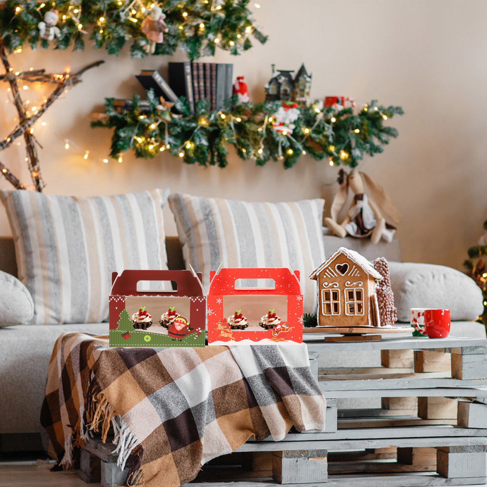 10Pcs Festive Dessert Boxes Fo - Xmas Food Storage Containers incelemesi ve fiyatı