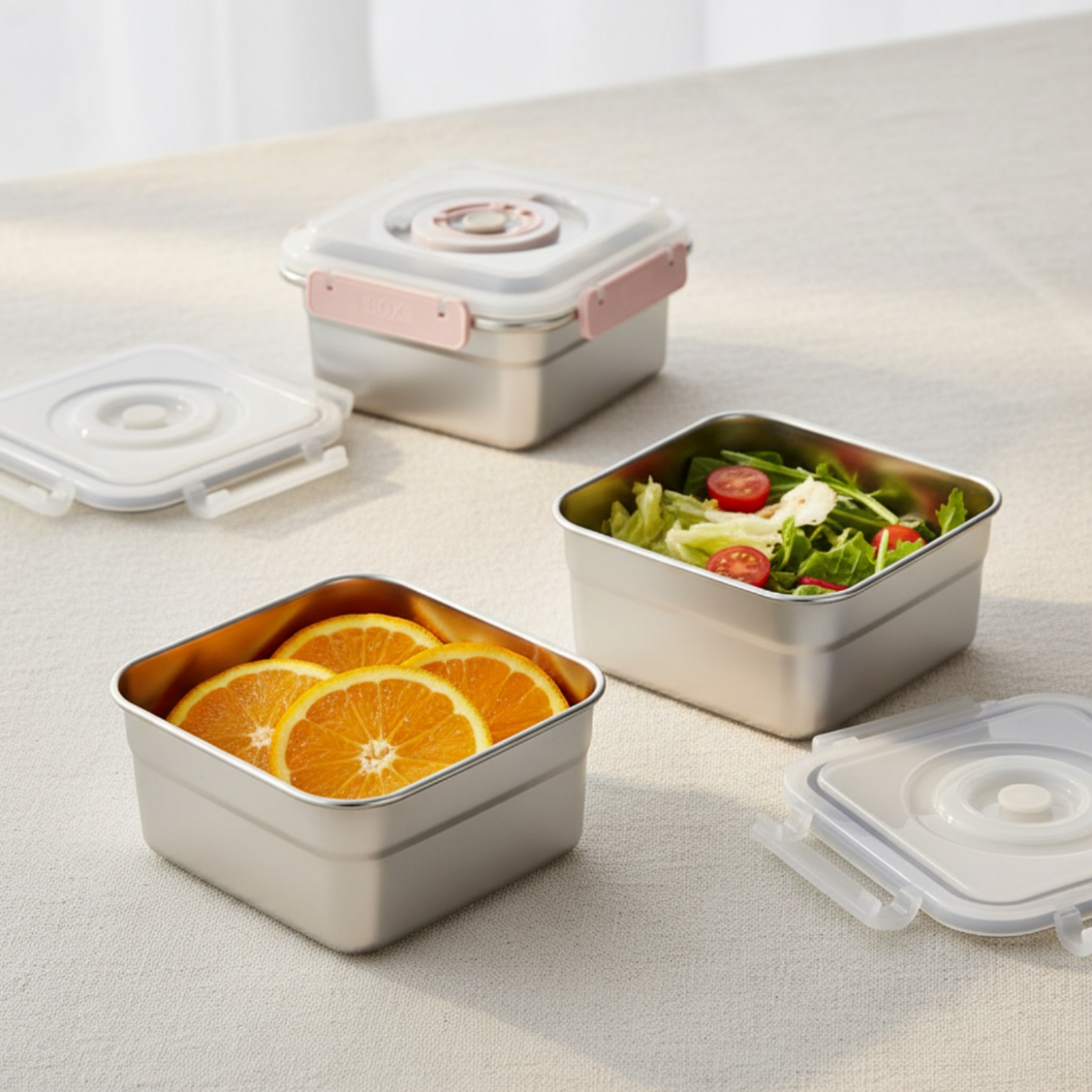 3 Pieces Stainless Steel Food  - Food Storage Refrigerator incelemesi ve fiyatı