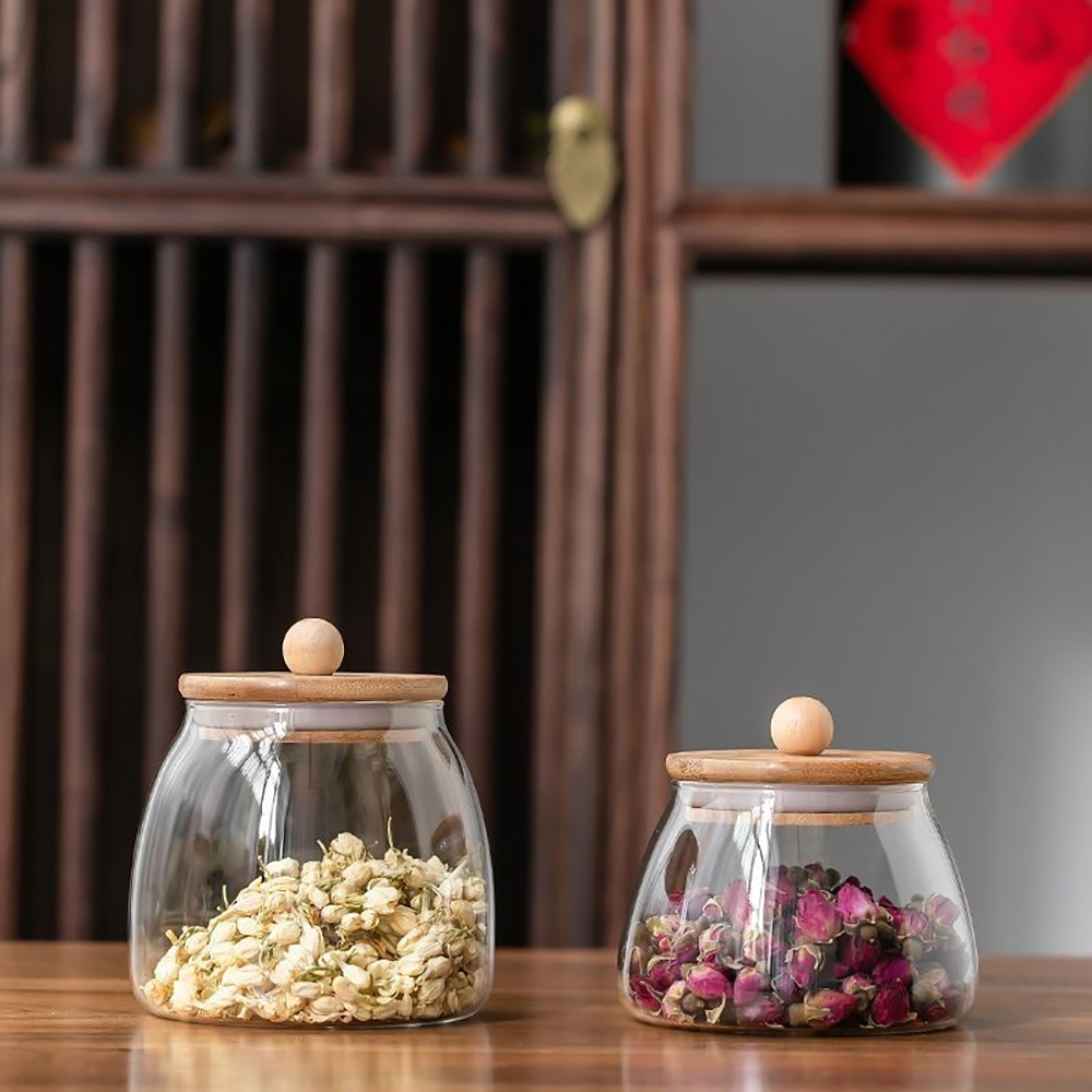 Wooden Lid Glass Sealed Jar Fo - Glass Food Storage Xl incelemesi ve fiyatı
