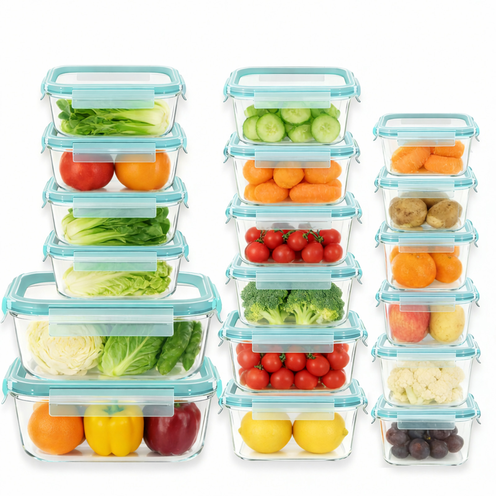 18Pcs Glass Food Storage Conta - Glass Food Storage Xl incelemesi ve fiyatı