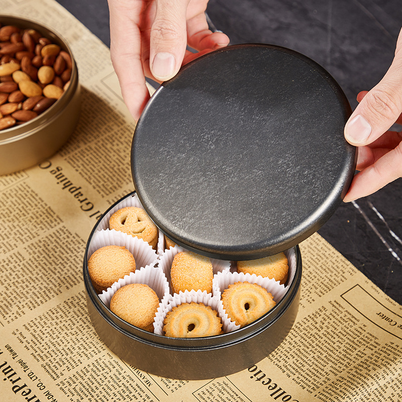 Christmas Round Candy Iron Box - Xmas Food Storage Containers incelemesi ve fiyatı