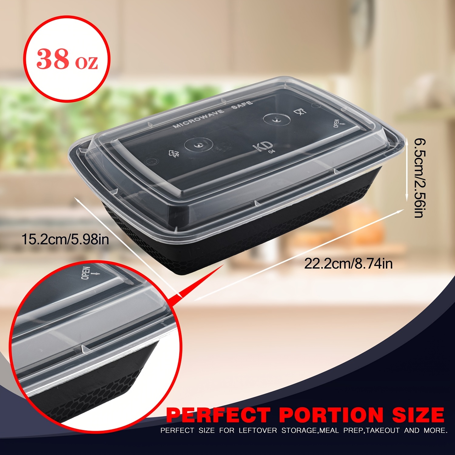 usBlack 100pcs (50 Containers  - Food Storage Usa incelemesi ve fiyatı