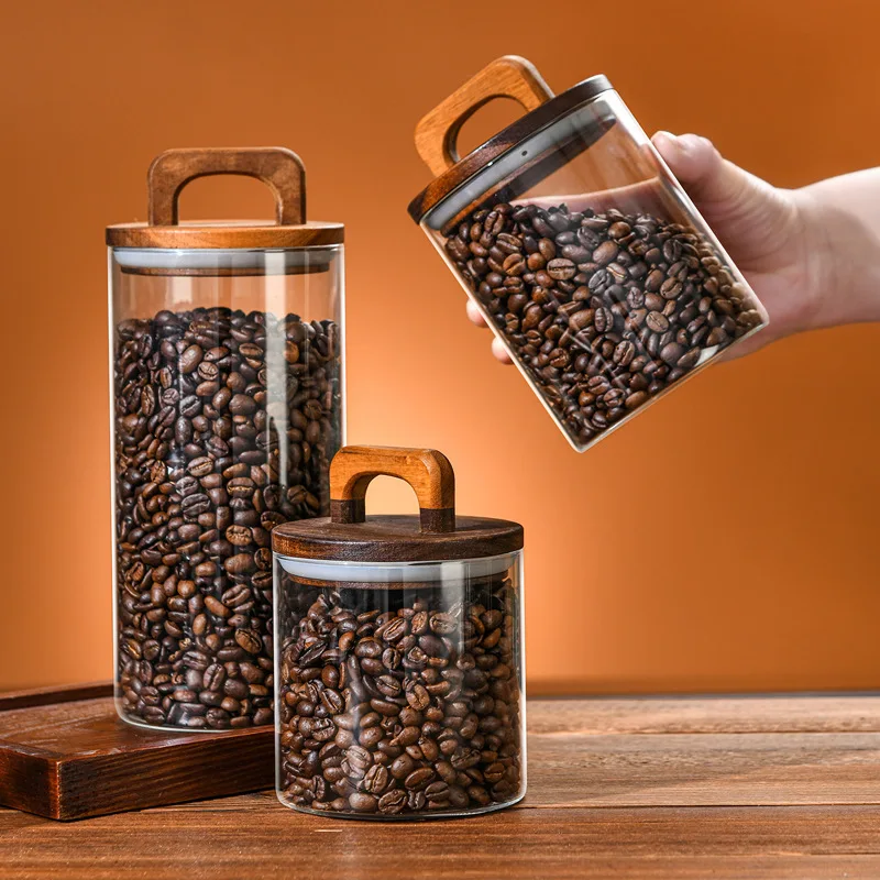 700-2100ml Wood Lid Glass Jar  - Glass Food Storage Xl incelemesi ve fiyatı