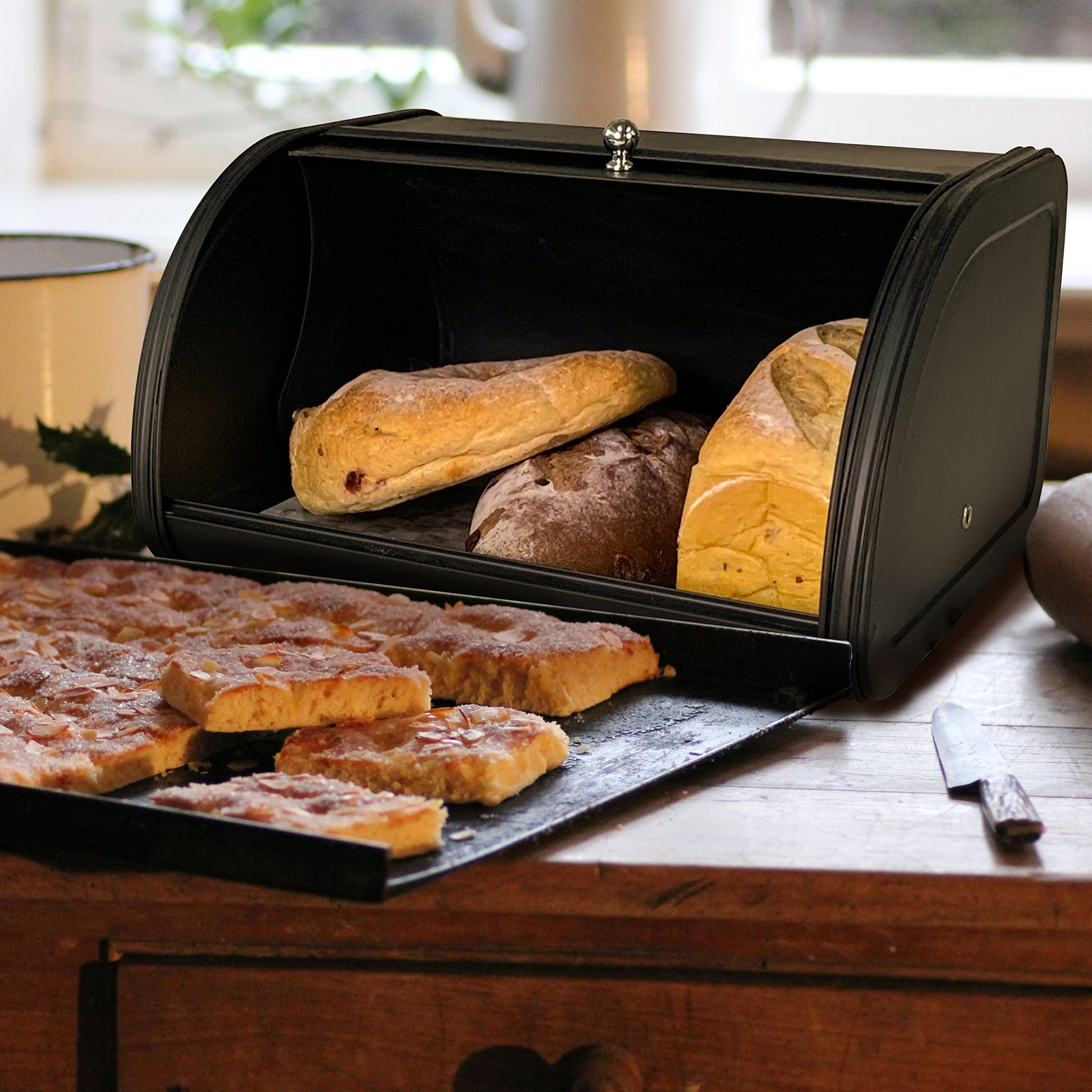 Metal Bread Box Black bread Bi - Xxl Food Storage Container incelemesi ve fiyatı
