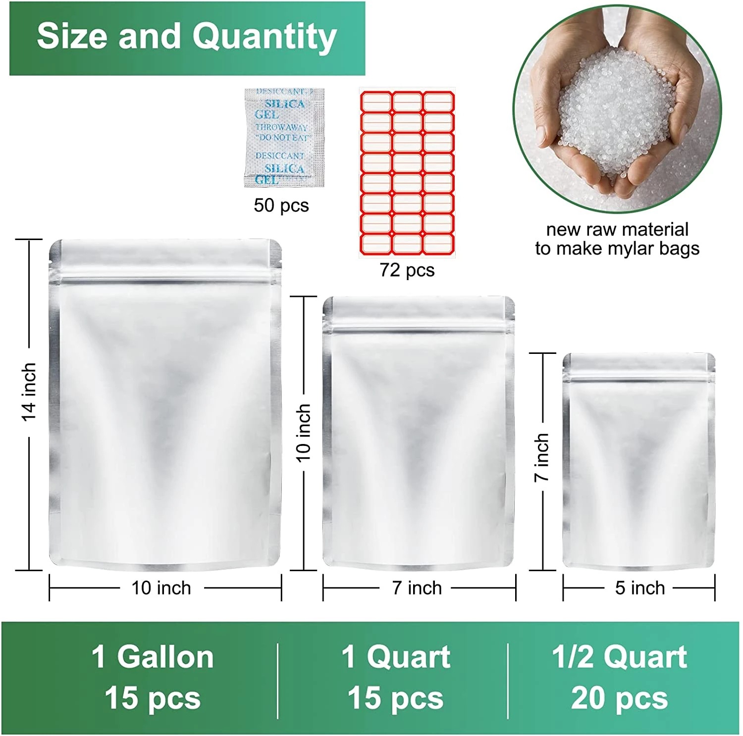 50Pack Aluminum Foil Package B - Food Storage Oxygen Absorbers incelemesi ve fiyatı