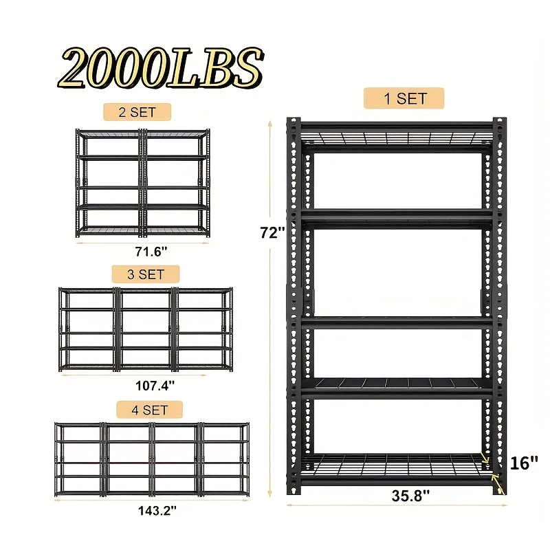5-Tier Heavy-Duty Metal Utilit - Food Storage In Room incelemesi ve fiyatı
