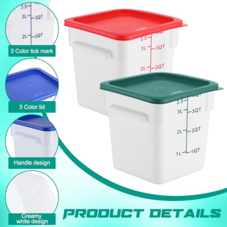 6 Pieces 4 Quart Commercial Fo - Food Storage 4 Quart incelemesi ve fiyatı