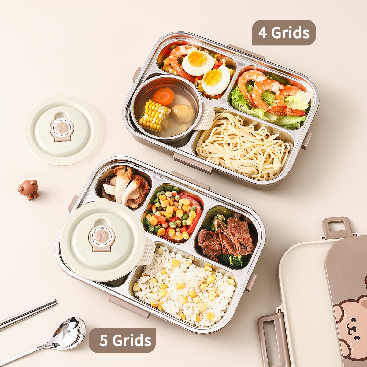 WORTHBUY 4 Grids 304 Stainless - Food Storage Hot incelemesi ve fiyatı