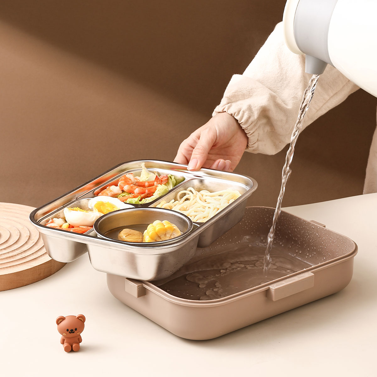 WORTHBUY 4 Grids 304 Stainless - Food Storage Hot incelemesi ve fiyatı