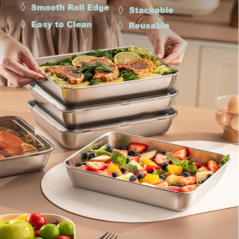 3pcs Stainless Steel Food Cont - Food Storage Camping incelemesi ve fiyatı