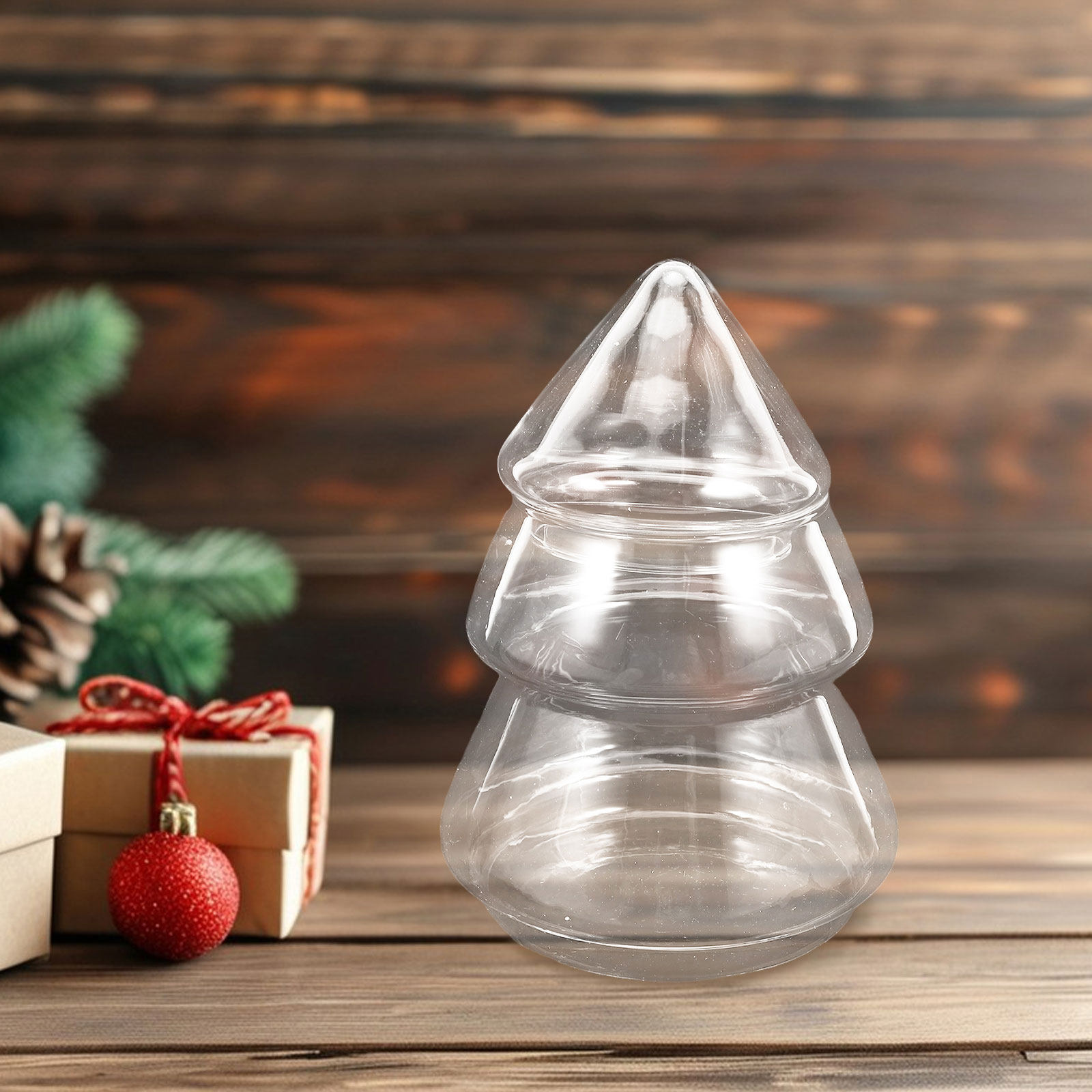 Christmas Tree Shaped Glass Ja - Xmas Food Storage Containers incelemesi ve fiyatı