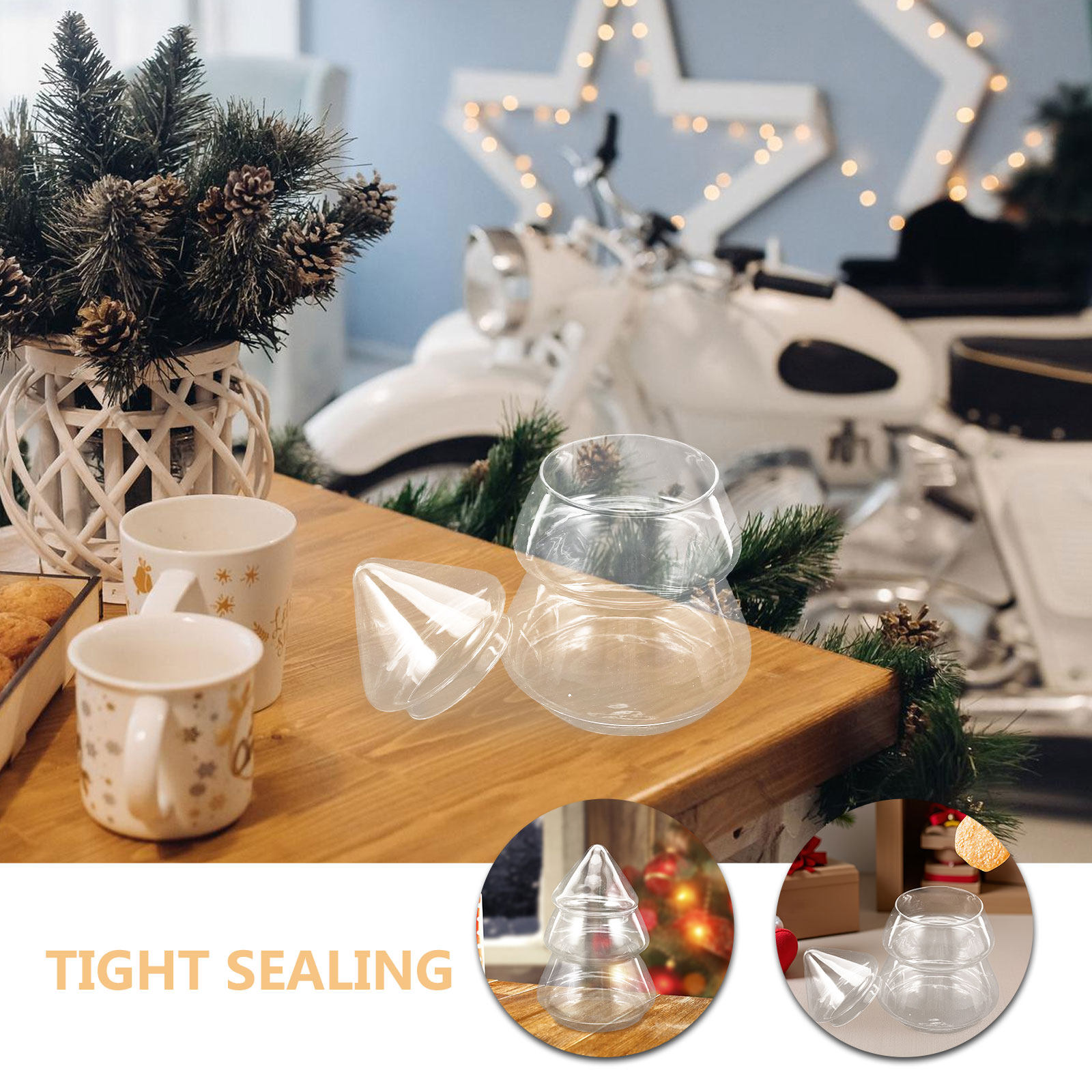 Christmas Tree Shaped Glass Ja - Xmas Food Storage Containers incelemesi ve fiyatı