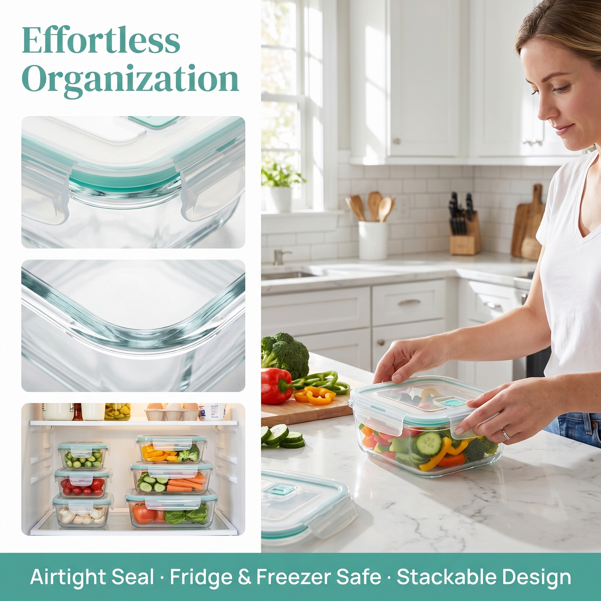 A set of 8 food storage contai - Food Storage Refrigerator incelemesi ve fiyatı