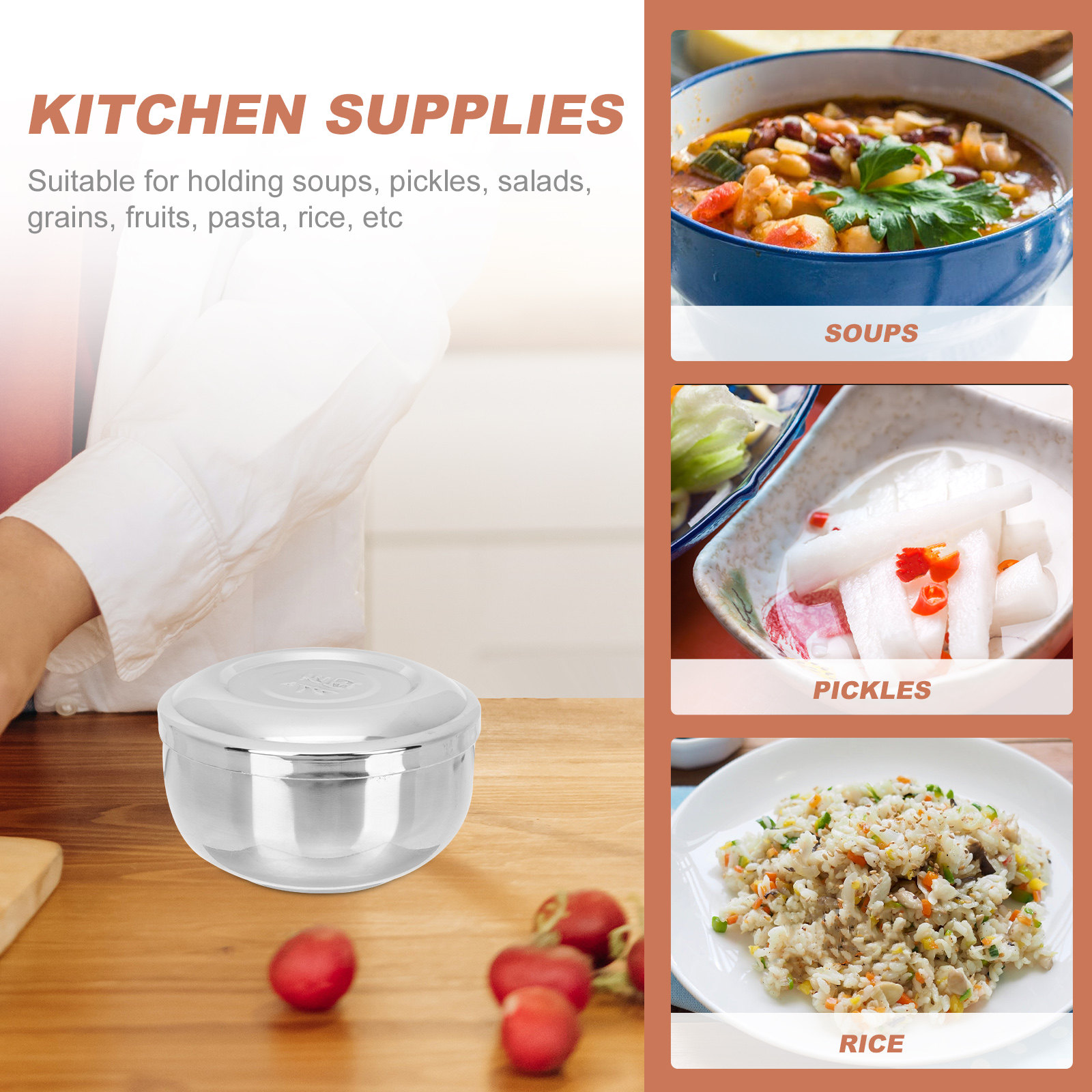 Double-Layer Stainless Steel R - Food Storage Bowls incelemesi ve fiyatı