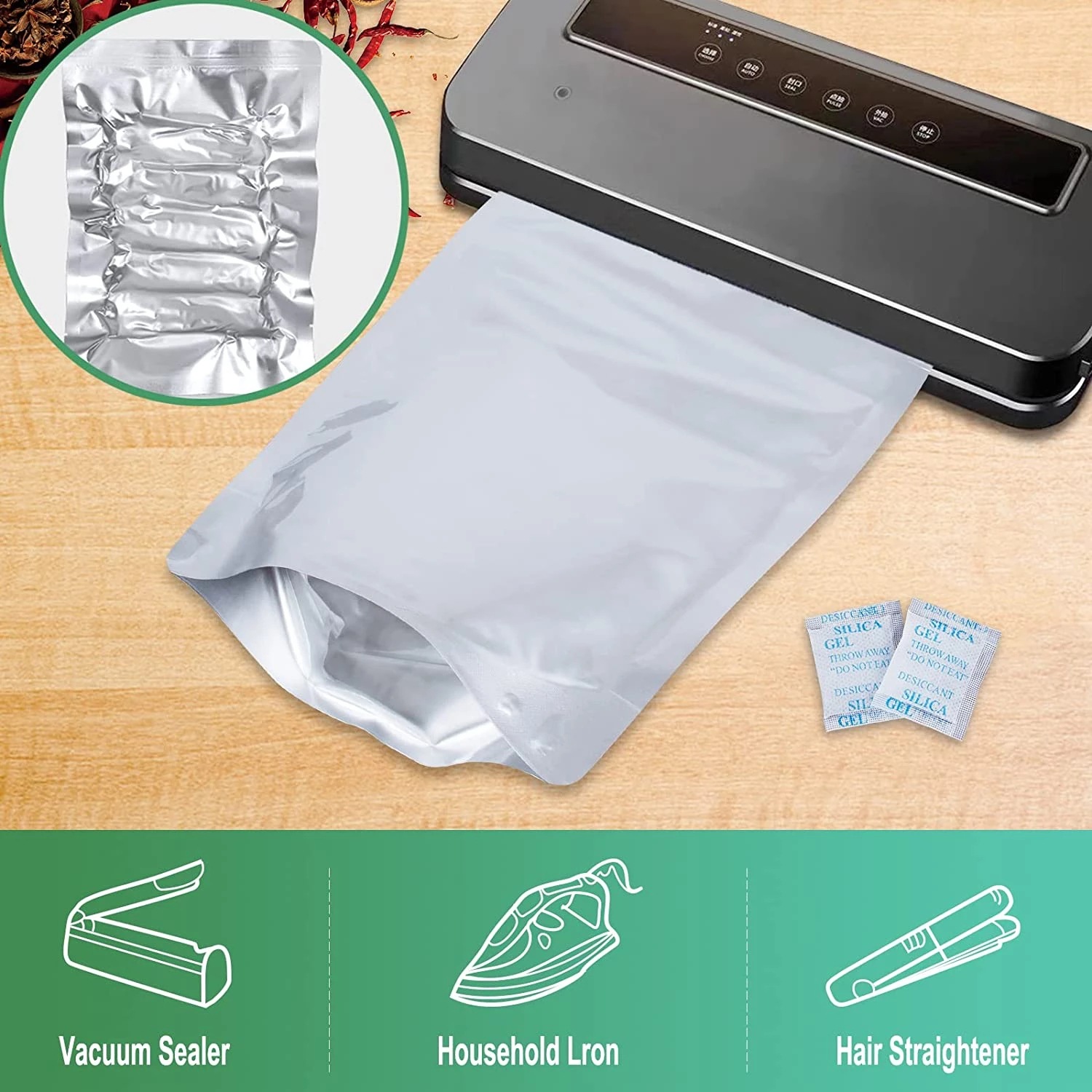 50Pack Reusable Aluminum Foil  - Food Storage Oxygen Absorbers incelemesi ve fiyatı
