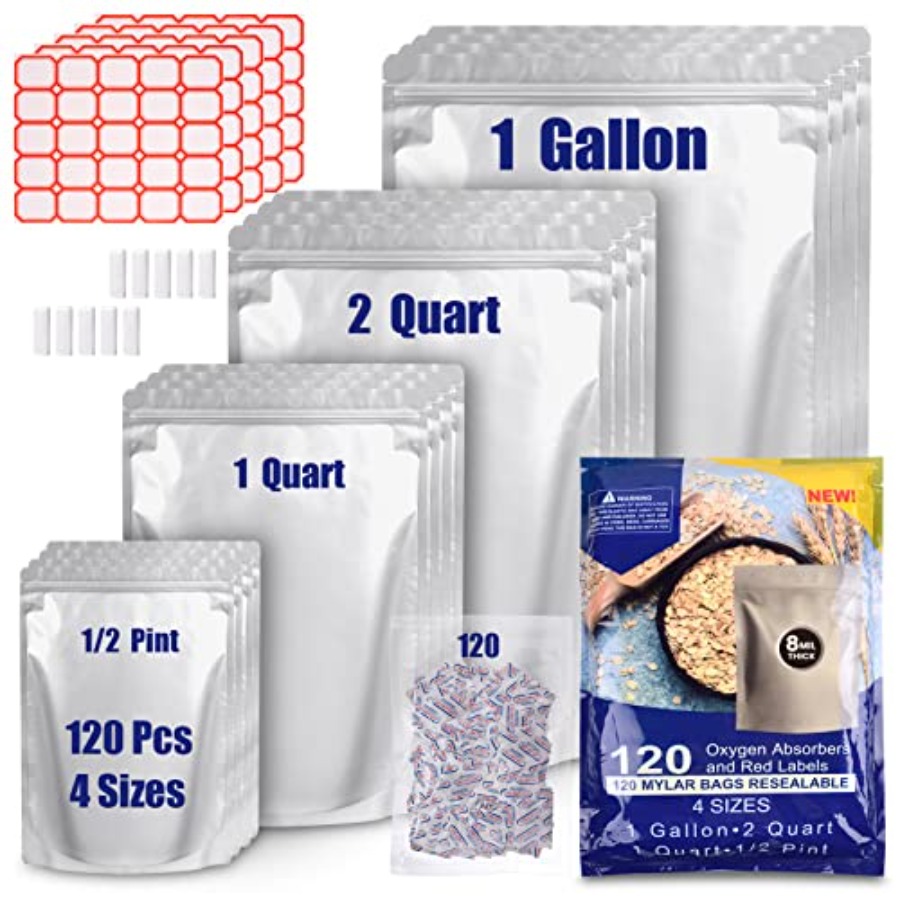 120 Mylar Bags for Food Storag - Food Storage Oxygen Absorbers incelemesi ve fiyatı