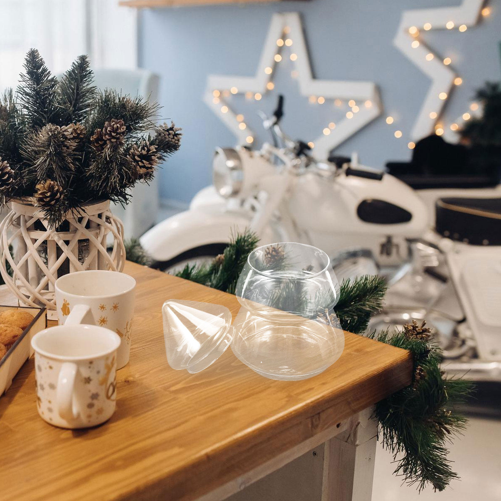 Glass Xmas Tree Candy Jar 220M - Xmas Food Storage Containers incelemesi ve fiyatı