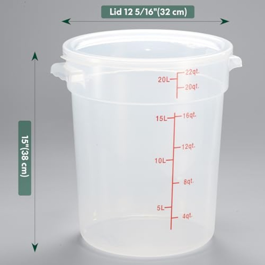 22 Quart Translucent Round Foo - Food Storage 4 Quart incelemesi ve fiyatı