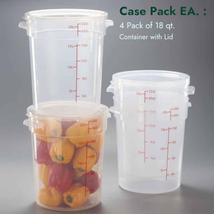 22 Quart Translucent Round Foo - Food Storage 4 Quart incelemesi ve fiyatı