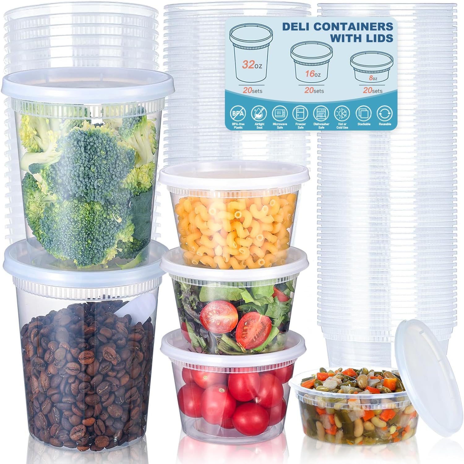 24pcs Deli Food Storage Contai - Food Storage Bowls incelemesi ve fiyatı