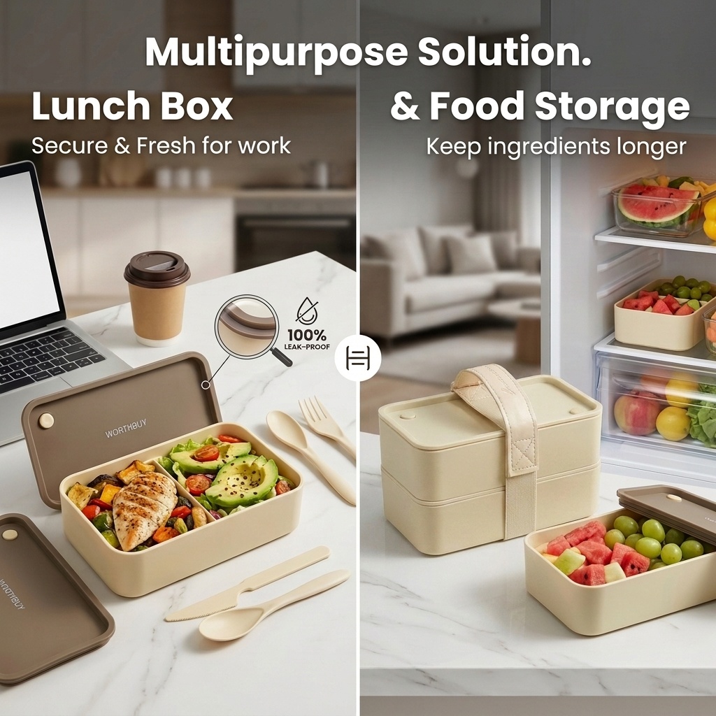 Reusable Plastic Bento Box For - Food Storage Camping incelemesi ve fiyatı