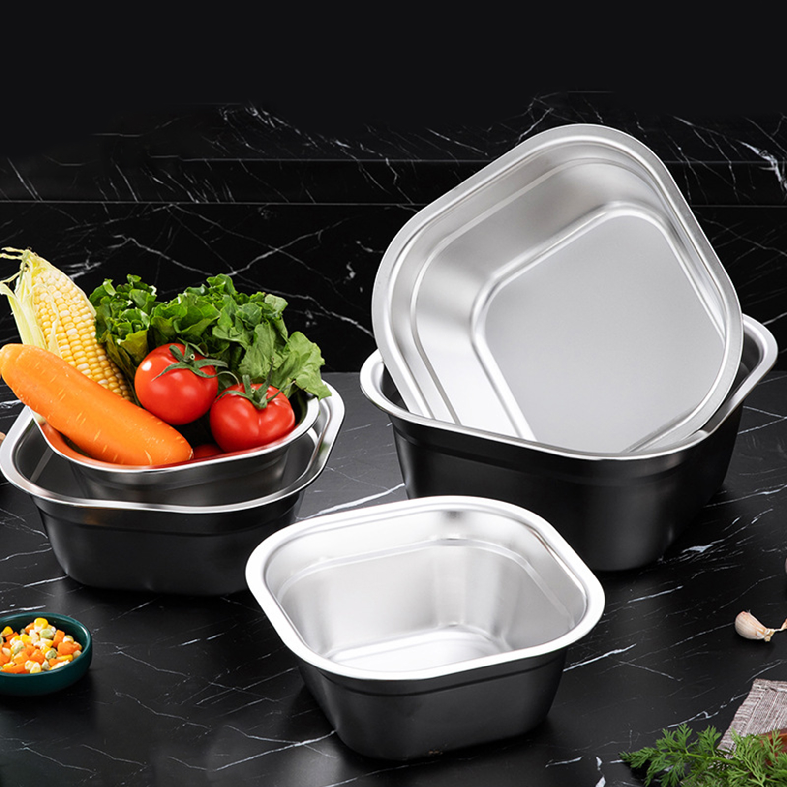 Stainless Steel Square Basin V - Food Storage Bowls incelemesi ve fiyatı