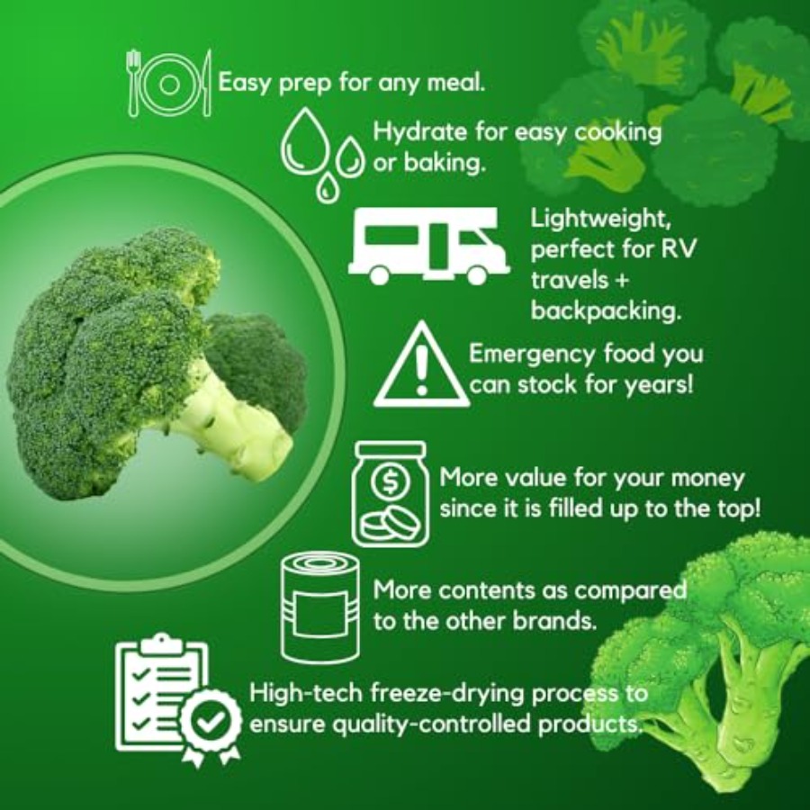 Freeze Dried Food - Broccoli F - Food Storage For Long Term incelemesi ve fiyatı