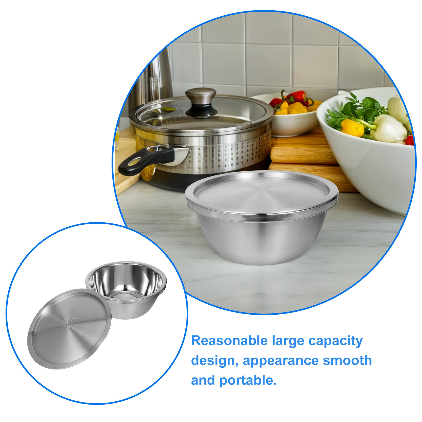 1Set Stainless Steel Mixing Bo - Food Storage Bowls incelemesi ve fiyatı