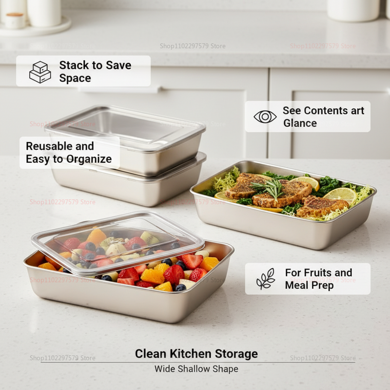 Plate Stainless Steel Food Con - Food Storage Bowls incelemesi ve fiyatı