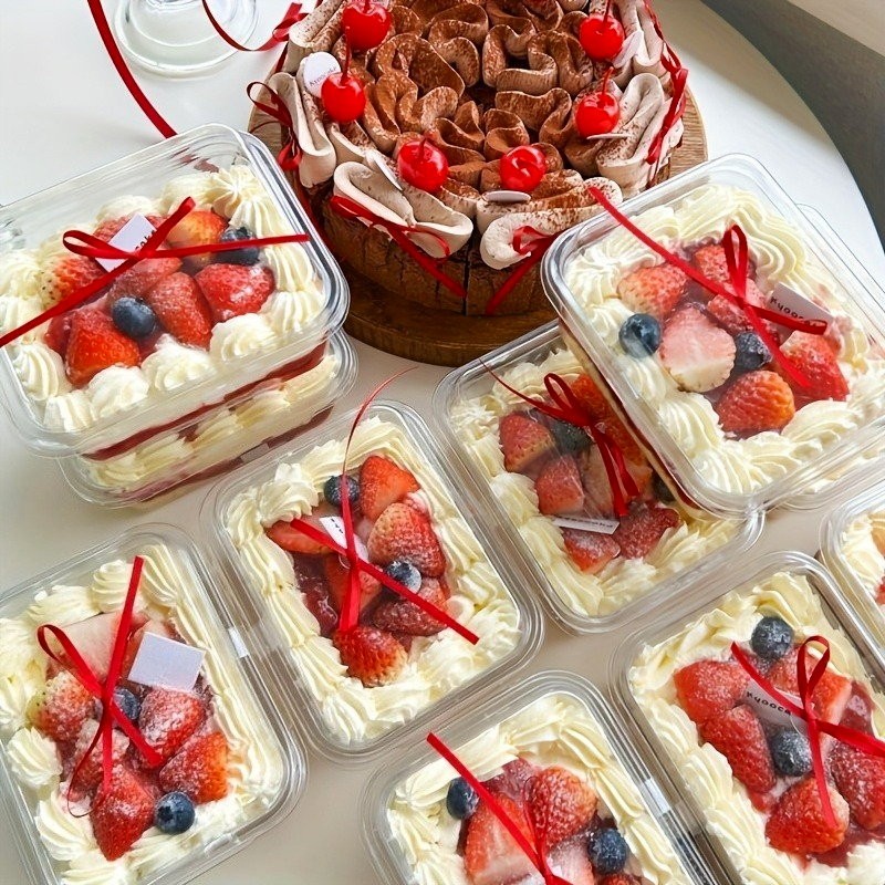 5/10/20PCS Transparent Cake Bo - Xmas Food Storage Containers incelemesi ve fiyatı