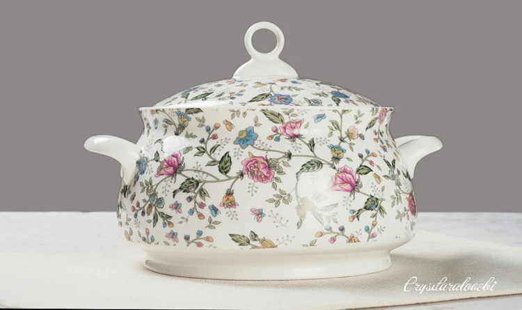 9 Inch, Bone China Tureen for  - Food Storage Plant incelemesi ve fiyatı