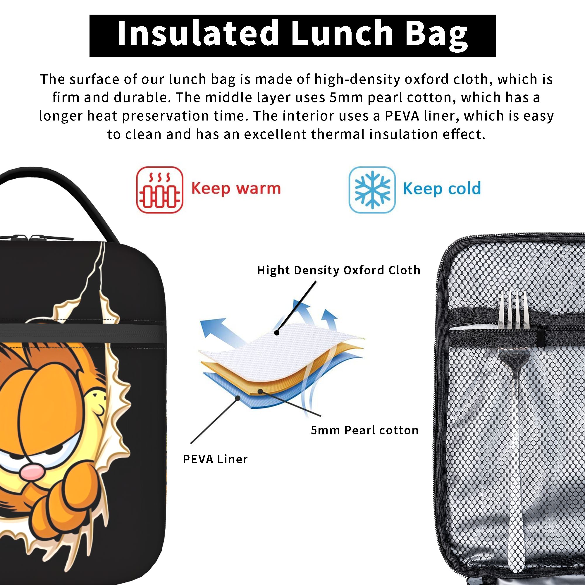 Garfielded Insulated Lunch Bag - Food Storage Hot incelemesi ve fiyatı